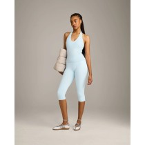 Custom Moisture-Wicking Halter Neck Tank Top With Built In Bra