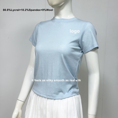 Custom Lightweight Breathable Flexible Durable Materials Short Sleeve Sports Top