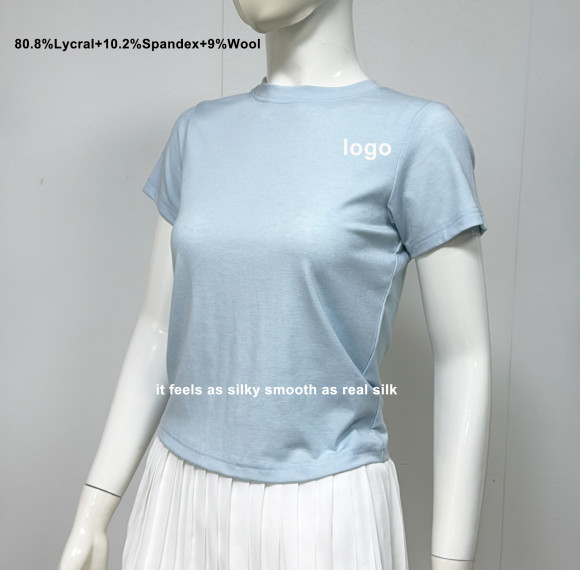 Custom Lightweight Breathable Flexible Durable Materials Short Sleeve Sports Top