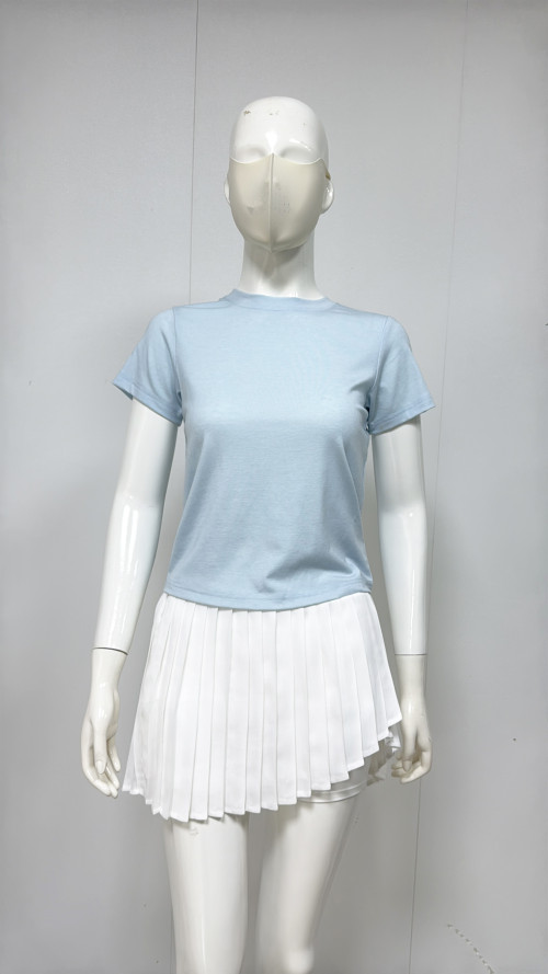 Custom Lightweight Breathable Flexible Durable Materials Short Sleeve Sports Top