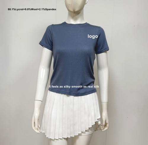 Custom Lightweight Breathable Flexible Durable Materials Short Sleeve Sports Top