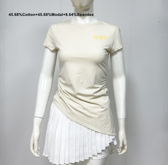 Custom Lightweight Breathable Flexible Durable Materials Short Sleeve Sports Top