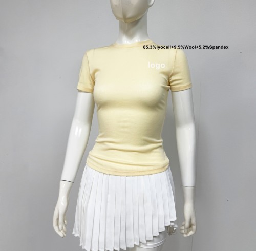 Custom Lightweight Breathable Flexible Durable Materials Short Sleeve Sports Top