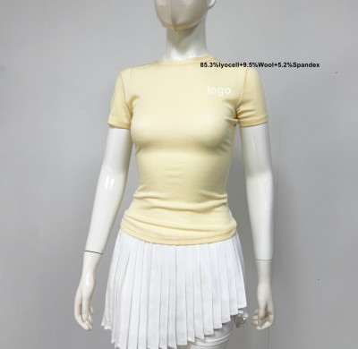 Custom Lightweight Breathable Flexible Durable Materials Short Sleeve Sports Top