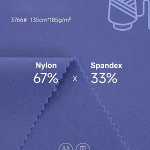 Nylon Spandex Fabric for Custom Yoga Leggings & Sports Bra 4-Way Stretch Activewear Material