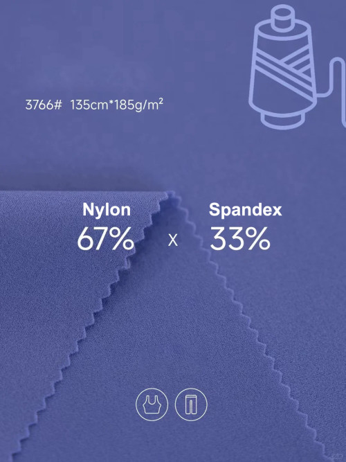 Nylon Spandex Fabric for Yoga Leggings & Sports Bra 4-Way Stretch Activewear Material