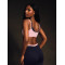 Manufacturer Custom Layered Yoga Sports Training Spaghetti Strap Yoga Bra