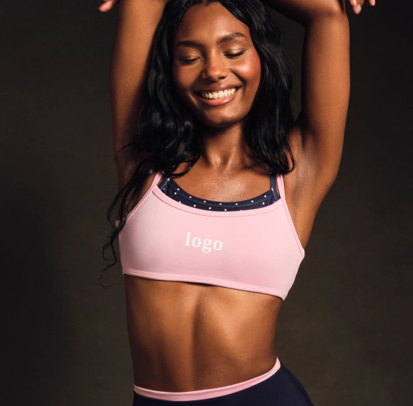 Manufacturer Custom Layered Yoga Sports Training Spaghetti Strap Yoga Bra