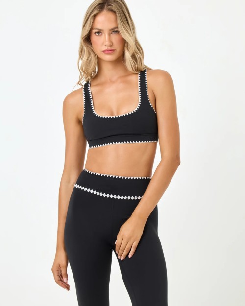 Manufacturer Running Stretchy Sporty Contrast Training Sports Bra Tops Women Yoga