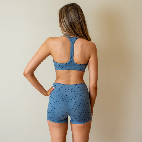 Custom Women Yoga Wear Racerback Sports Bra Shorts Sets Gym Running Active Wear