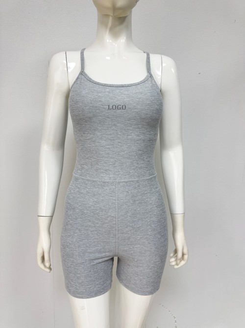 Custom Yoga Shortysuit with Buttery Soft  Romper-style Shorty Suit Activewear Manufacturer