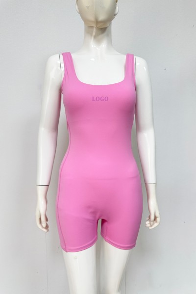 Custom Yoga Shortysuit with Buttery Soft  Romper-style Shorty Suit Activewear Manufacturer