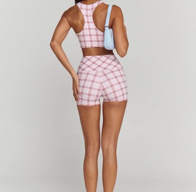 Custom Plaid Sports Bra Manufacturer OEM | Yoga Bra Factory Bulk