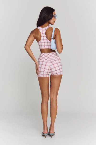 Custom Plaid Sports Bra Manufacturer OEM | Yoga Bra Factory Bulk