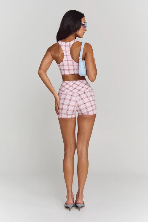 Custom Plaid Sports Bra Manufacturer OEM | Yoga Bra Factory Bulk