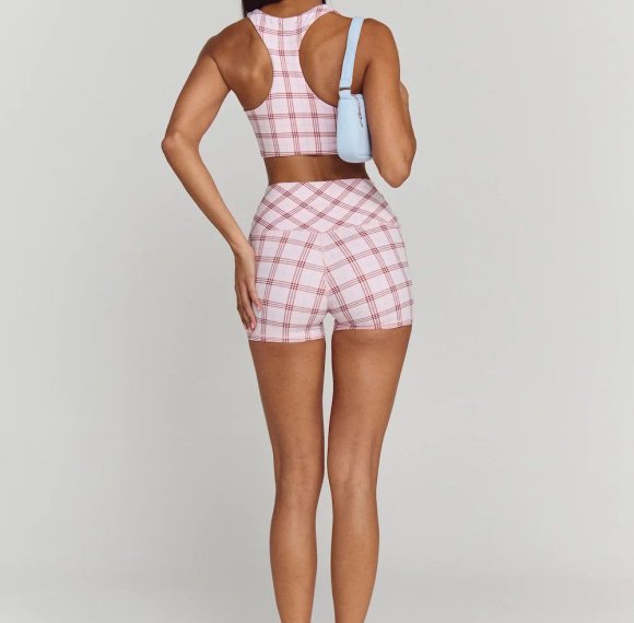 Custom Plaid Sports Bra Manufacturer OEM | Yoga Bra Factory Bulk