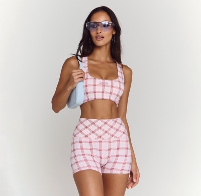 Custom Plaid Sports Bra Manufacturer OEM | Yoga Bra Factory Bulk
