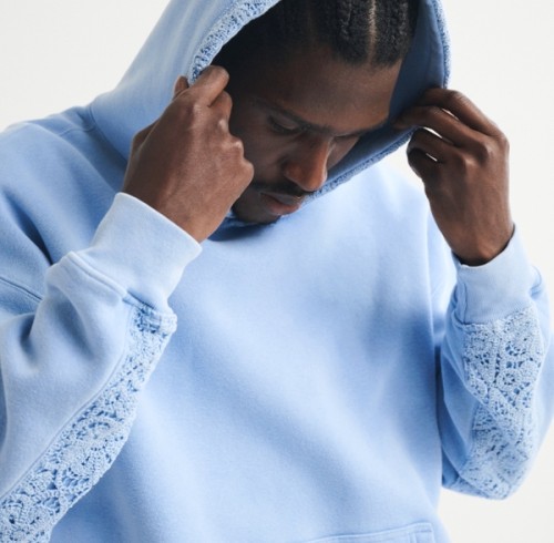 Custom Crochet-Style Popover Hoodie | Mens Sportswear Factory