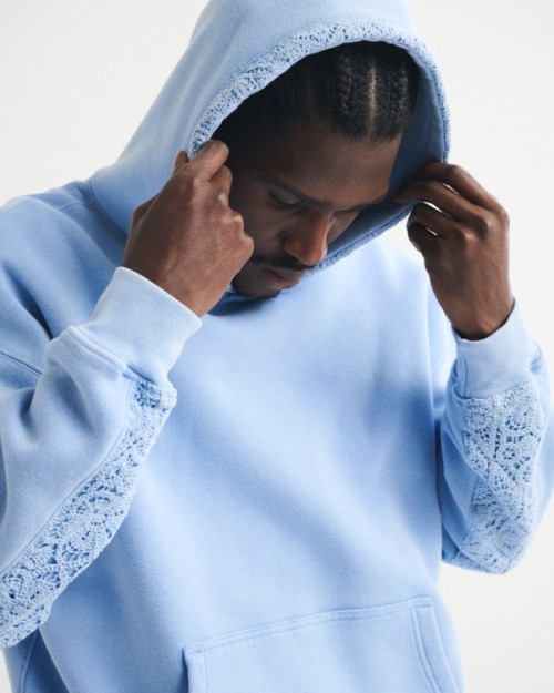 Custom Crochet-Style Popover Hoodie | Mens Sportswear Factory