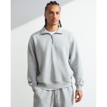 Custom Waffle Texture Half-Zip Sweatshirt | Mens Sportswear Factory