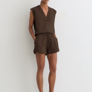 Custom Cotton-Blend Drawstring Sweat Shorts | Sportswear Manufacturer