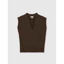 Custom Sleeveless V-Neck Sweat Top Tan | Womens Sportswear Factory