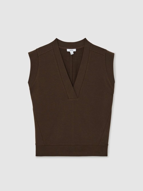 Custom Sleeveless V-Neck Sweat Top | Womens Sportswear Factory Wholesale