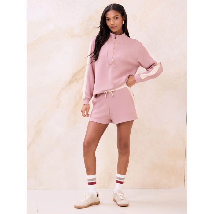 Custom Quarter Zip Scuba Long Sleeve Top | Womens Sportswear Factory
