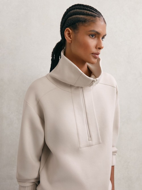 Custom Interlock Half-Zip Sweatshirt | Womens Sportswear Factory Bulk