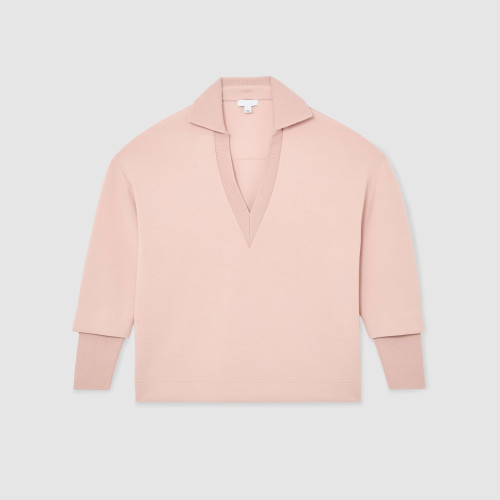 Custom Open-Collar Sweatshirt | Womens Sportswear Factory Wholesale