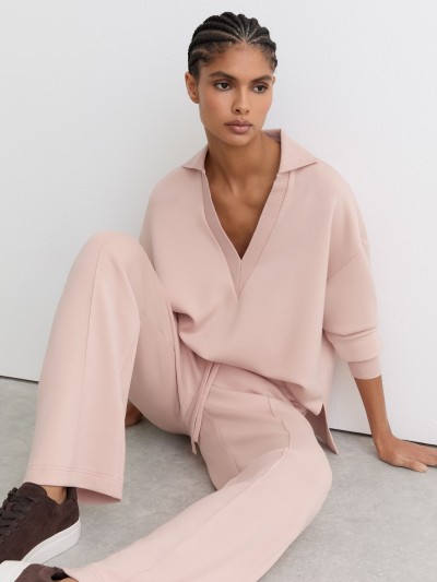 Custom Open-Collar Sweatshirt | Womens Sportswear Factory Wholesale