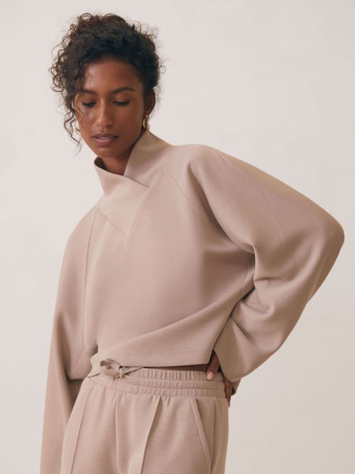 Custom Shawl-Neck Sweatshirt | Womens Sportswear Factory Manufacturer