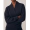 Custom Shawl-Neck Sweatshirt with Modal | Sportswear Manufacturer Navy