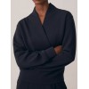 Custom Shawl-Neck Sweatshirt with Modal | Sportswear Manufacturer Navy