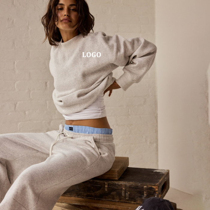 Custom Sunday Mockneck Crew Top | Womens Sportswear Factory Wholesale
