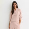 Custom Shawl-Neck Sweatshirt with Modal | Sportswear Factory Pink
