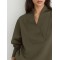 Custom Shawl-Neck Sweatshirt with Modal | Sportswear Factory Green