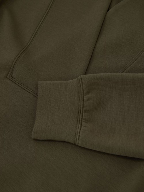 Custom Shawl-Neck Sweatshirt with Modal | Sportswear Factory Green