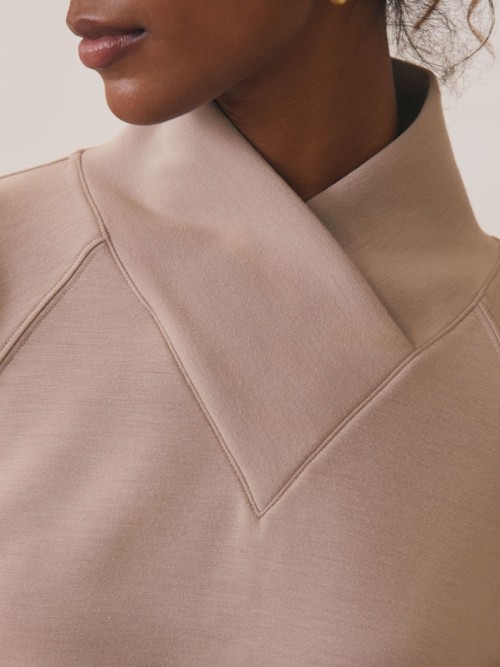 Custom Shawl-Neck Sweatshirt | Womens Sportswear Factory Manufacturer