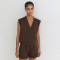 Custom Sleeveless V-Neck Sweat Top Tan | Womens Sportswear Factory