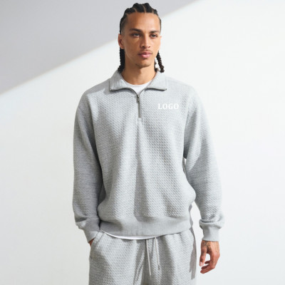 Custom Waffle Texture Popover Sweatshirt | Sportswear Factory Wholesale