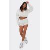 Custom Cloud Fleece Cropped Hoodie Breathable Spring Workout  Sweatshirts Cotton Shorts
