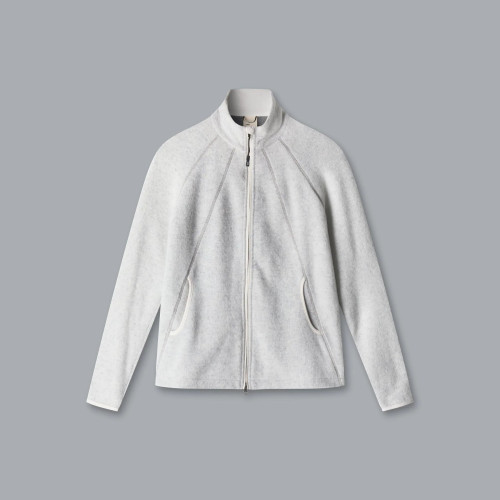 Custom Zip Recycled Wool Blend Scuba Long Sleeve Top Explore Jacket | Womens Sportswear Factory