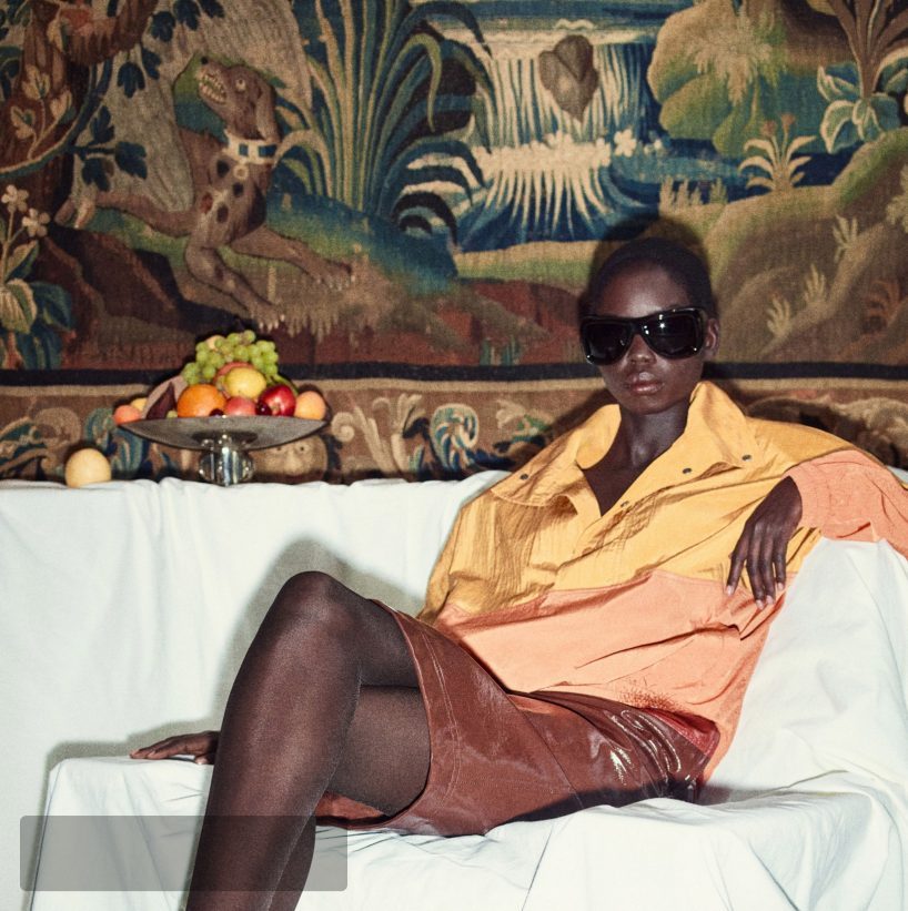 Saint Laurent look featuring a structured half-jacket over tailored shorts — the house’s FW26 take on Après Style