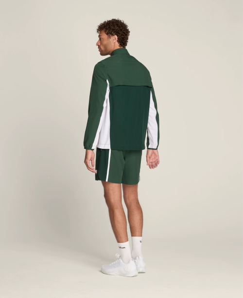 Custom Men's Active Nylon Wear Set Wholesale Pickleball Tennis Outfit with Long Sleeve Top Jacket 2-Piece Short