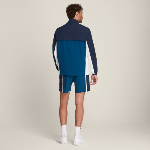 Custom Men's Active Nylon Wear Set Wholesale Pickleball Tennis Outfit with Long Sleeve Top Jacket 2-Piece Short Pants