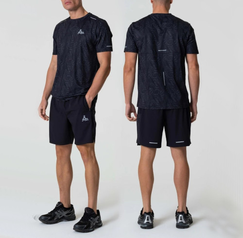 Custom Men's T Shirt Set | Quick Dry Wind Reflective Outdoor Running,China Manufacturer