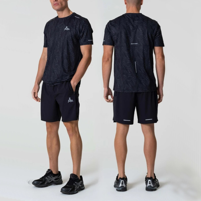 Custom Men's T Shirt Set | Quick Dry Wind Reflective Outdoor Running,China Manufacturer