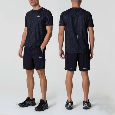 Custom Men's T Shirt Set | Quick Dry Wind Reflective Outdoor Running,China Manufacturer