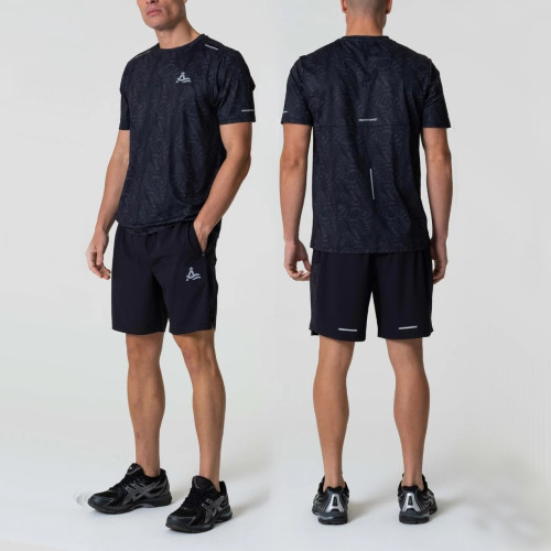 Custom Men's T Shirt Set | Quick Dry Wind Reflective Outdoor Running,China Manufacturer